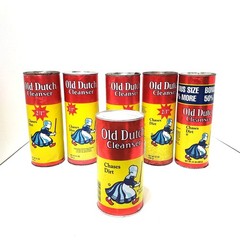 Vtg Old Dutch Powdered Cleaners SEALED 14 oz. & 21 oz. Full Lot of 6 READ