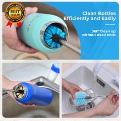 5 Pack Bottle Brush Straw Cleaner Brush Long Handle Water Bottle Scrubbing Brush