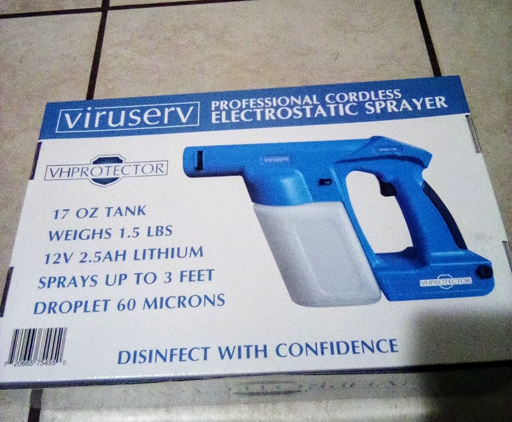 Viruserv Professional cordless Electrostatic Sprayer