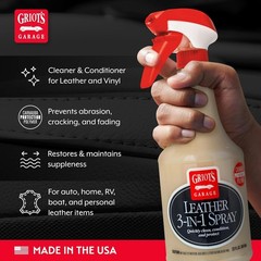 Leather 3-in-1 Spray, Cleaner and Conditioner for and Vinyl, Car Seats and Ve…