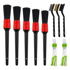 10PCS Car Detailing Brush Set, Vehicle Interior Cleaning Kit Includes Steel W…
