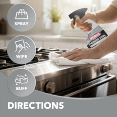 Spray Stainless Steel Cleaner Polish Fingerprint Resistant 24 Fl Oz Citrus Scent