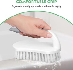 SetSail Heavy-Duty Scrub Brush 2 Pack Stiff Bristles for Shower Bathroom Kitchen