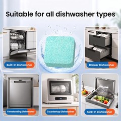 Dishwasher Cleaning Tablets -30 Pack Cleaner and Deodorizer -15 Month Suply f…