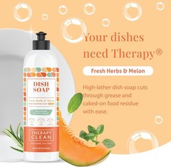 Plant Based Dish Soap Liquid – Fresh Herbs & Melon fl 16 oz – Non Toxic All