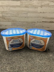 Lot of 2 Arm and Hammer 14 oz. Refillable Moisture Absorber