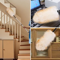 Lambswool Duster Extendable 31-55 Inch, Natural Electrostatic Feather Duster …