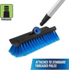 Professional Lock-On HydroPower 10″ Bi-Level Soft Wash Brush Compatible with