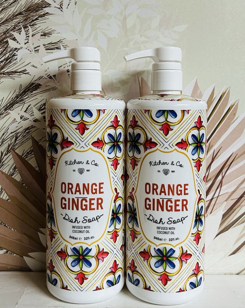 2-Pack Orange Ginger Dish Soap with Coconut Oil 32 fl oz Each