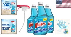 Streak-Free Windex Glass Cleaner Refill, 3×32 fl oz with Spray Trigger