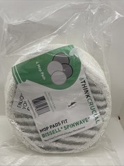 Think Crucial Mop Pads Fit Bissell Spinwave Lot Of 4- 2 Striped 2 Solid