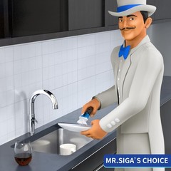 MR.SIGA Soap Dispensing Dish Brush, Kitchen Brush for Pot Pan Sink Cleaning, …