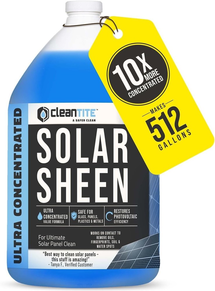 Solar Panel Cleaner 1 Gallon Makes 512 G Super Concentrated Cleaning Solution