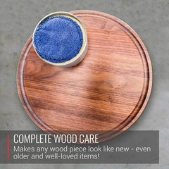 Wood Wax – Applicator included – made with Coconut Oil and Beeswax – Food Grade