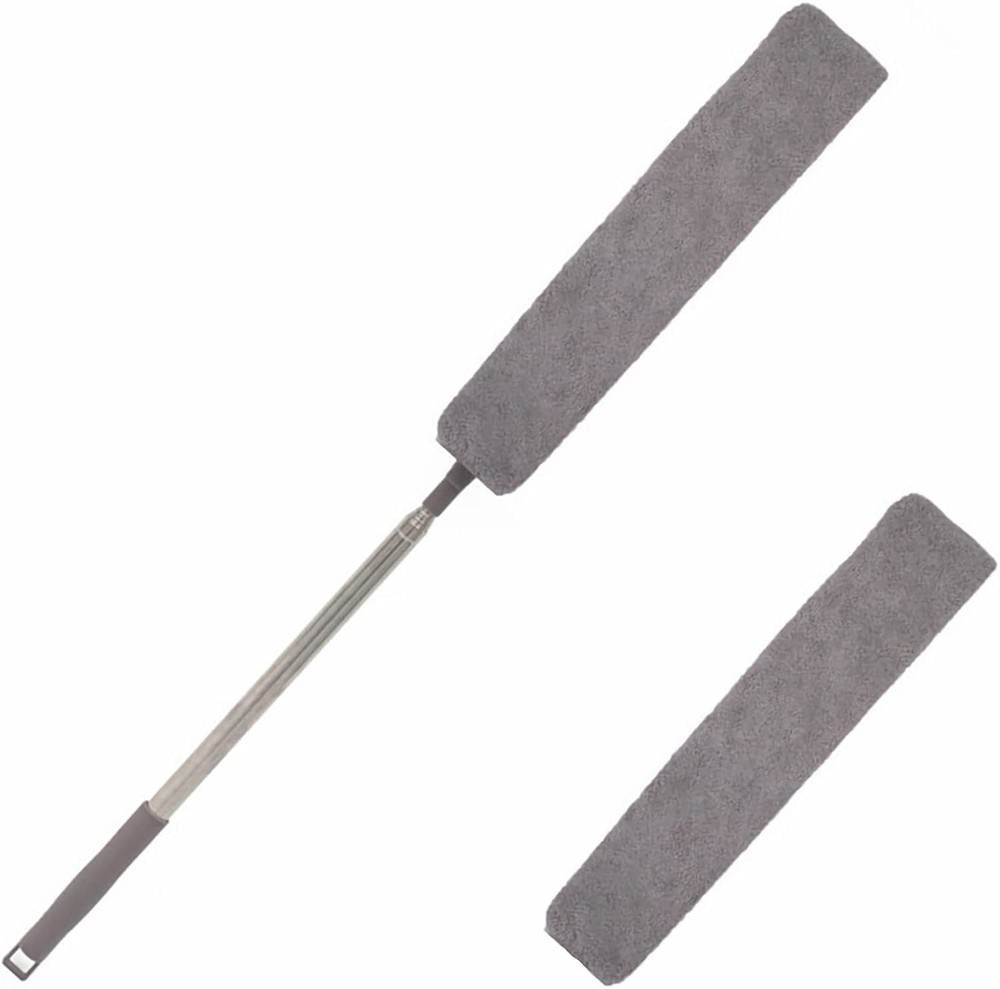 Retractable Gap Dust Cleaner, Under Refrigerator/Sofa Cleaning Tool, Microfib…