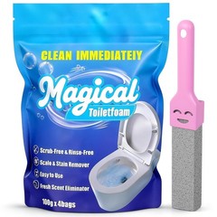 MineeCozee Foaming Toilet Bowl Cleaner Powder: Self-Activating Foam Toilet Cl…