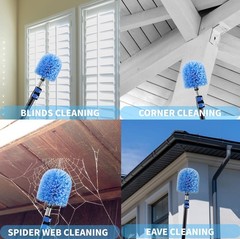 Screw on Webster Cobweb Duster Head for Pole,Spider Web Remover Brush, Cobweb