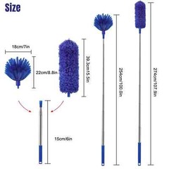 Microfiber Ceiling Fan Duster & Cobweb Cleaning Brush Cleaner Kit Extension Pole