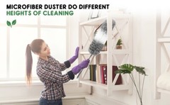 Microfiber Feather Duster Cleaning Extra Long Extendable Ceiling Fan Brush Pole