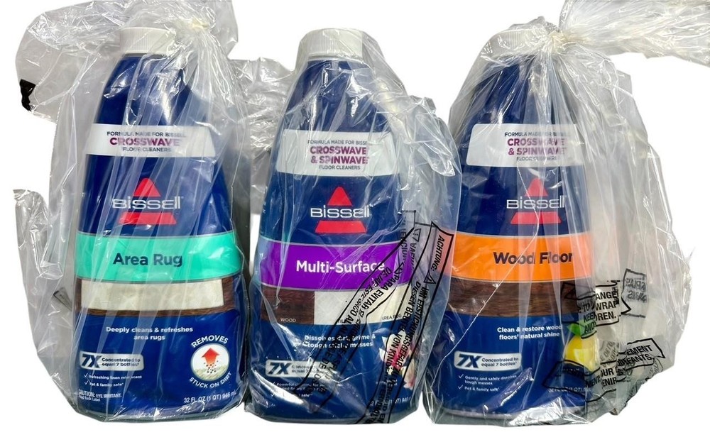 3 Bissell Crosswave Floor Cleaners Rug / Multi-Surface/ Wood Floor 32 FL OZ Each