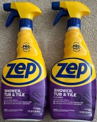 2X Zep SHOWER TUB & TILE Cleaner 64 oz Remove Soap Scum Calcium Limescale