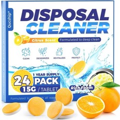 Garbage Disposal Cleaner and Deodorizer Tablets – 24 Pack, Powerful XXL Foaming