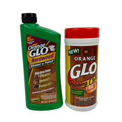 Orange Glo Hardwood Floor Lot Hardwood Cleaner & Polishing Cloths NEW SEALED