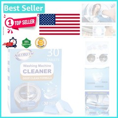 Fragrance-Free Washing Machine Cleaning Tablets – 30 Count for Residue Removal
