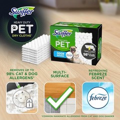 Sweeper Pet Heavy Duty Dry Multi-Surface Cloth Refills for Floor Sweeping