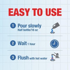 Drano Balance Drain Clog Remover and Cleaner, Non-Corrosive Formula, Safe on All