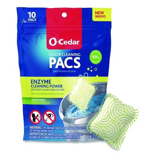 O-Cedar 172400 Cleaning PACS, Crisp Citrus Scent, 10/Pack