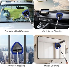 Qydipclin 10pcs Windshield Cleaner Tool, Car Window Cleaning Wash Kit with 4 Reu