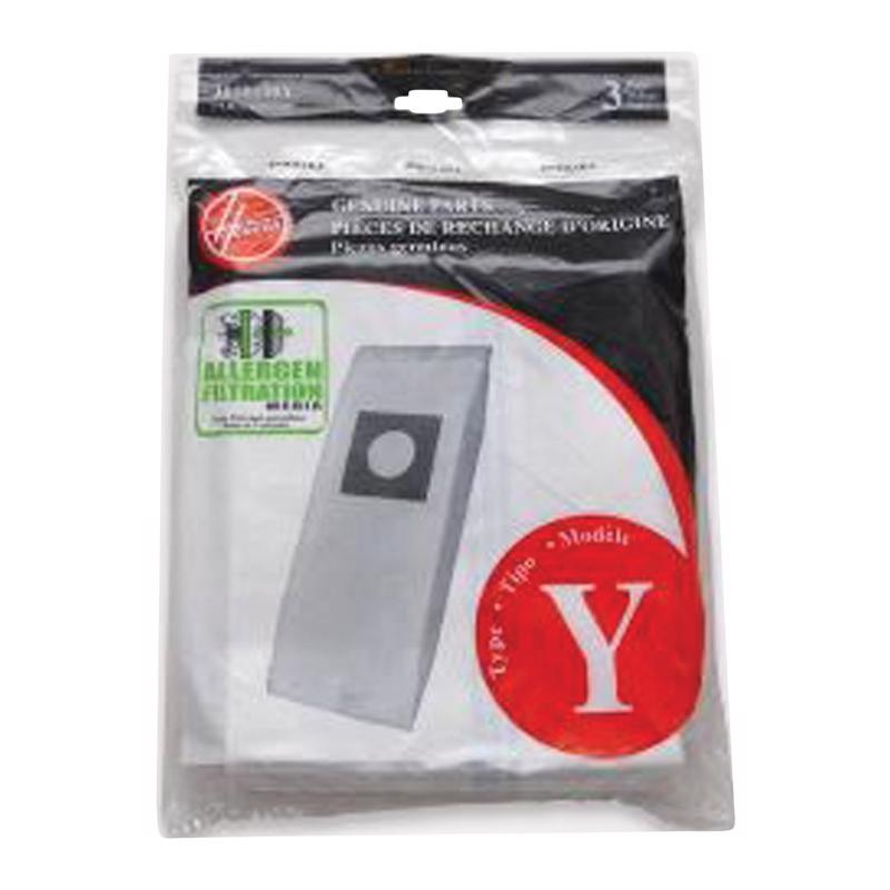 Hoover 4010100Y Type Y Allergen Filtration Electrostatic Charged Vacuum Bags