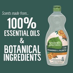 Seventh Generation Dish Soap Liquid Clementine Zest Lemongrass Scent, 114 Fl Oz