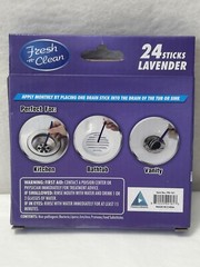 New Fresh -n- Clean Drain Odor Sticks Lavender Scent 2-PACK 48 Sticks Total