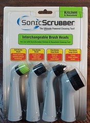 Brush Heads*ONLY* Sonic Scrubber Power Cleaner Kitchen Household Interchangeable