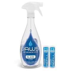 Glass Cleaner Bottle with 2 Refill Pods. Refillable Cleaning Supplies