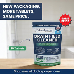 Accelerator by Dr. Pooper Drain Field Cleaner Tablets (20 Count) – Septic Tank T
