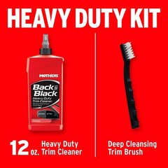 Mothers Back to Black Heavy Duty Trim Cleaner Kit Deep Cleaning Gel 12 Fl Oz