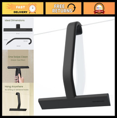 10-Inch Shower Squeegee with Hook – Soft-Touch Silicone for Glass, Bathroom, Til