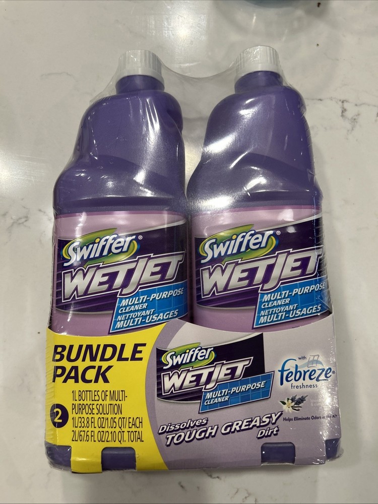 Swiffer WetJet with Febreze Refill – 2 Pack (1L Each) – Lavender Vanilla