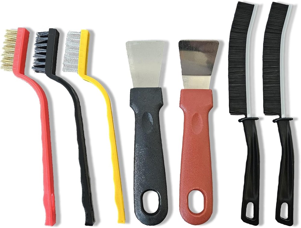 7 Pcs Multi-Purpose Crevice Cleaning Brush Tool for Stubborn Kitchen Grease