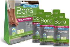 Bona Multi-Surface Floor Cleaner Concentrate – 1 Fl Oz – 4-Pack – Residue-Free F