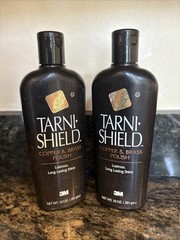 2x 3M Tarni Shield Copper & Brass Polish Lasting Shine 10 Oz NEW Discontinued