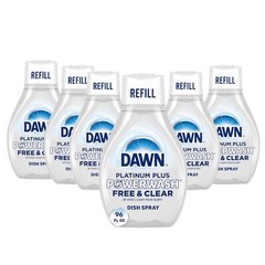Dawn Free Clear Powerwash Dish Spray 6 Pack 16 Oz Grease Cleaning Power