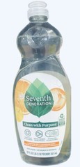 2x Seventh Generation CLEMENTINE ZEST & LEMONGRASS Dish Soap 19 fl oz 2 PACK