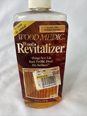 Vtg Wood Medic Wood Revitalizer Bottle Lemon Oil Retro Movie Prop 8oz 70% Full