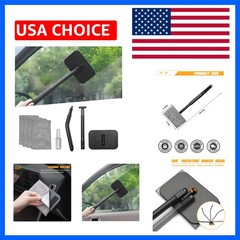 Vehicle Window Cleaner with Extendable Handle & 4 Washable Microfiber Pads, A…