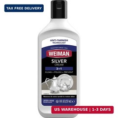 Weiman Silver Cream Cleaner 3-in-1, Anti-Tarnish – Silverware Polish & Cleaner