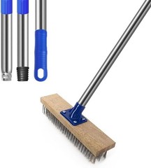 Stainless Steel Deck Brush 57-Inch Heavy Duty Scrubber for Concrete Pool Pati…